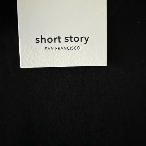 Paloma Black Merino Wool Crewneck Soft Luxury Short Sleeves Knit Top SZ MP #2050 - Picture 6 of 11